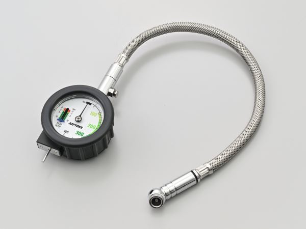 デイトナ 49299 メッシュホース付きエアゲージ デプスゲージ付き タイヤメンテナンス バイクメンテナンス