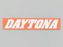 デイトナ 21256 DAYTONA ステッカー オレンジ/白(文字) 250mm×50mm 角ステッカー ロゴ シール