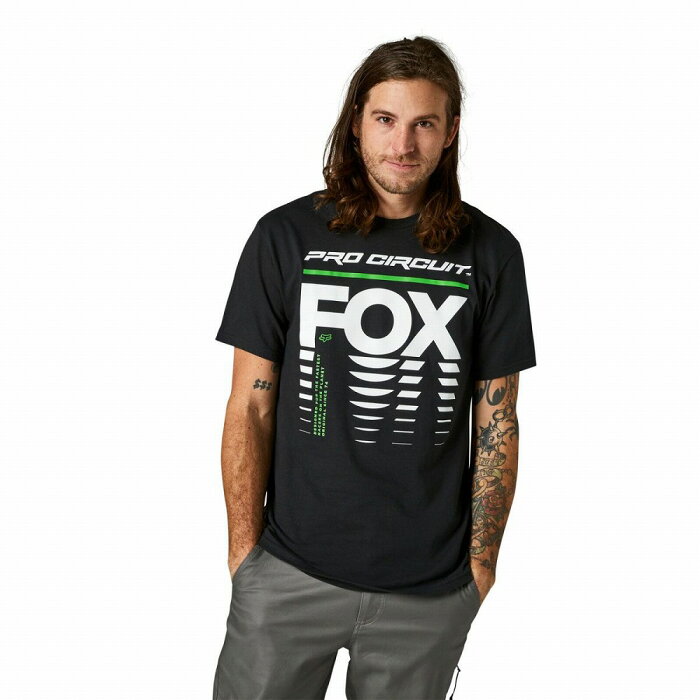 FOX フォックス 28319-001-M Tシャツ プロサーキット ブラック Mサイズ 半袖Tシャツ コットン ダートフリーク