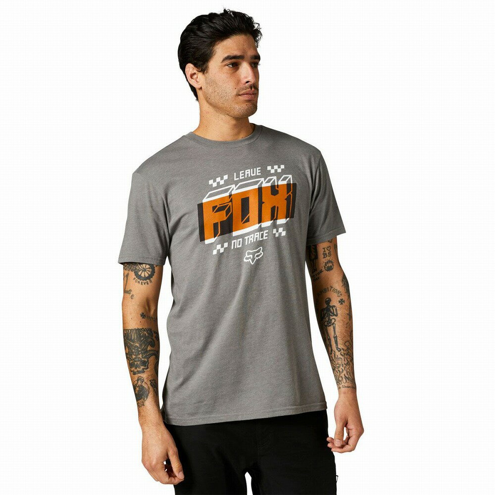 FOX フォックス 28323-185-XL プレミアムTシャツ オーバーレイ ヒーサーグラファイト XLサイズ 半袖Tシャツ コットン ダートフリーク