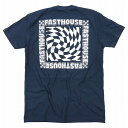 ファストハウス 1519-3009 ディバージ Tシャツ ネイビー Mサイズ バイク 夏 半袖