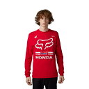 FOX ホンダ ロングスリーブTシャツ フレイムレッド バイク 春 秋 長袖 軽量