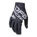 DFG ソリッド グローブ ブラック/グレー バイク 手袋 軽量 通気性 伸縮