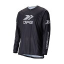 DFG ソリッド ジャージ ブラック バイク メッシュ ストレッチ ウェア 吸汗 速乾