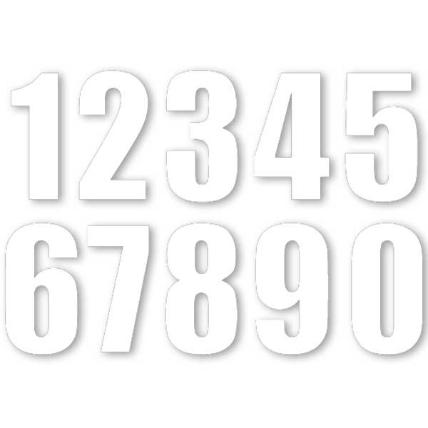 MOTION MO11-2210 STDナンバー ED2(H:14cm) ホワイト 