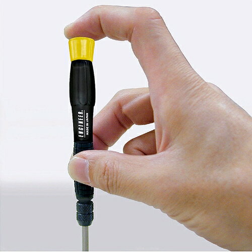 エンジニア DK-13 差替精密ドライバーセット グリップ長：110mm 各ビット先端形状：+#00/-2.5mm、+#0(φ3)/-3.0mm、+#0(φ3.8)/-4.0mm 対辺：4mm 各ビット長：124mm、123mm、123mm 3