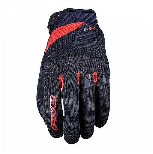 ファイブ RS3 EVO エボ グローブ ブラック/レッド Sサイズ バイク 手袋 スマホ操作 通気性 FIVE(2)
