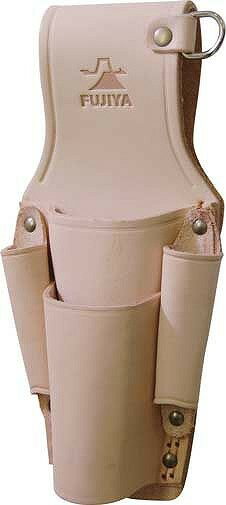 フジ矢 LP-6D ウエストライン 革製ペンチホルダー Dカン付 9インチ(225mm)用 ペンチ・ドライバー2段差..