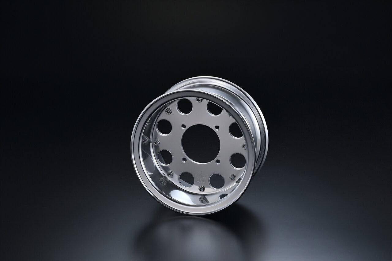 Gクラフト 39307 2.75J ワイドホイール 8穴タイプ シルバーアルマイト 8インチ 1輪分