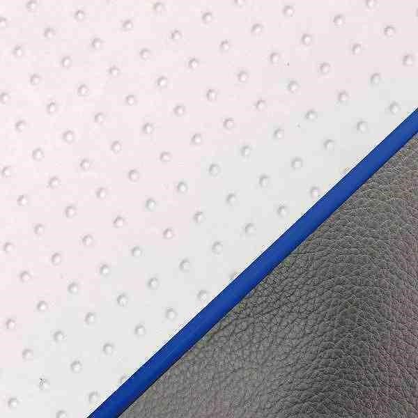 グロンドマン GH47HC280P50 国産シートカバー 張替タイプ エンボスホワイト/青パイピング ロードフォックス バイク/二輪車用