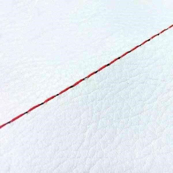 グロンドマン GH5563YC20S40 国産シートカバー 張替タイプ 白/赤ステッチ YZF-R1シングル(フロント側) バイク/二輪車用