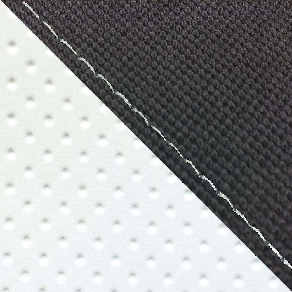 グロンドマン GH5564YC4628S0 国産シートカバー 張替タイプ スベラーヌブラック・エンボスホワイト(ツートン)/透明ステッチ YZF-R1ダブル(リア側)