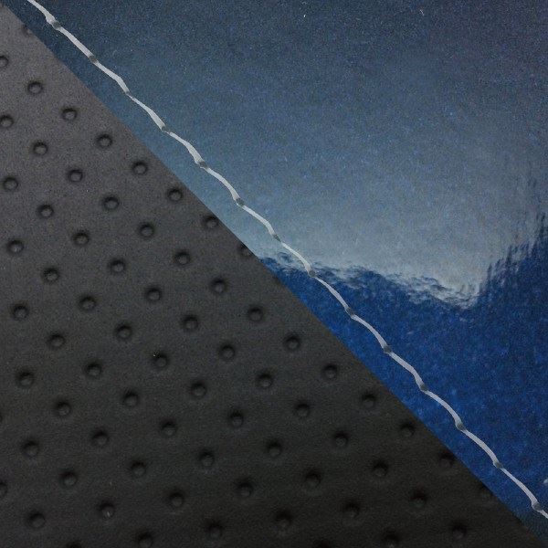 グロンドマン GH5568HC578S0 国産シートカバー 張替タイプ エナメルブルー・エンボス黒(ツートン)/透明ステッチ グロム JC61前期