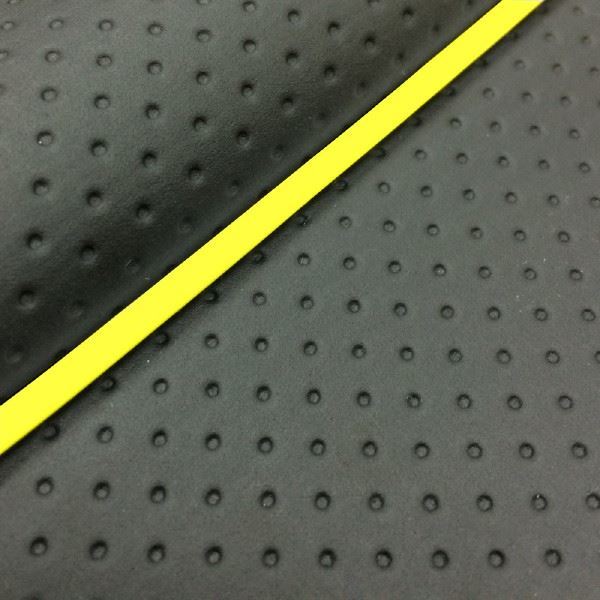 グロンドマン GH17HC420P100 国産シートカバー フルエンボスブラック/黄色パイピング 張替タイプ ライブディオ(AF34/35) バイク/二輪車用