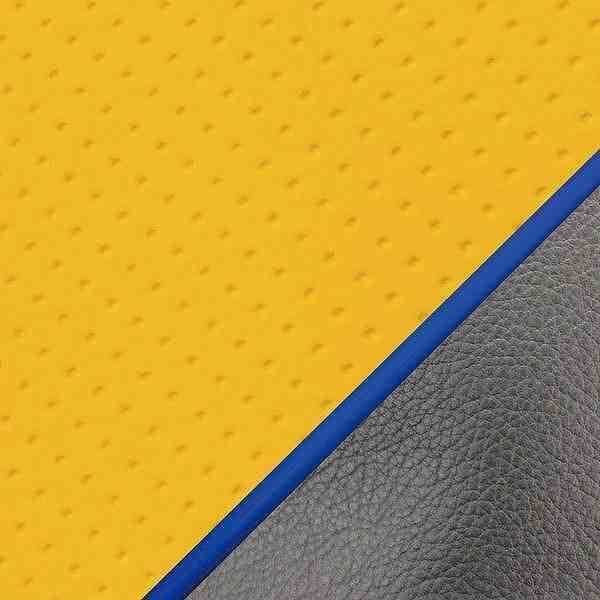 グロンドマン GH18XC250P50 国産シートカバー エンボスイエロー/青パイピング 張替タイプ スーナー50SS/Z/100ZZ バイク/二輪車用