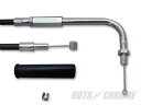PREMIUM CABLE 2300-2009 76-80年FX FL スロットルケーブル 6インチオーバー ガッツ クローム 2300-2009