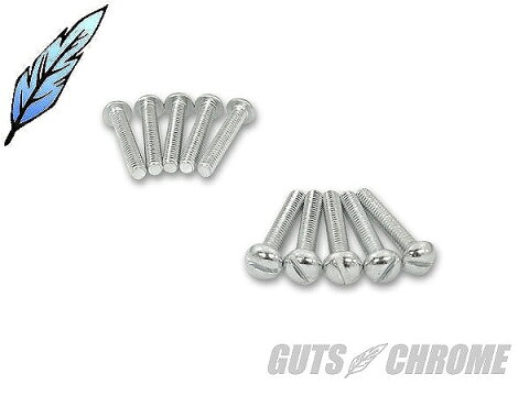 GUTS CHROME ガッツ クローム 2-049 スロッテッドボルト ジンク 粗目 1/4-20 x1-1/2【10本セット】□ ガッツ クローム