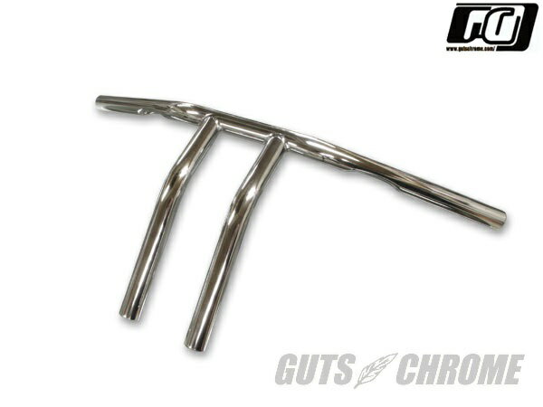 GUTS CHROME ガッツクローム 2000-0212 ハンドルバ— Tバープルバック ヘコミ有 クローム 10インチ 82年..