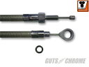 V-TWIN ブイツイン 36-0556 ステンメッシュクラッチケーブル 75.25インチ(約191cm) 87?99年迄ビッグツインモデル 04年以降XLモデ...