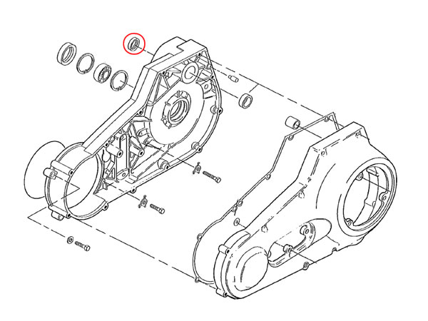 JAMES GASKETS ジェームズガスケット JGI-12066 インナープライマリースターターシャフト オイルシール 1個入 94-06年ビッグツイン 補修部品 ガッツクローム