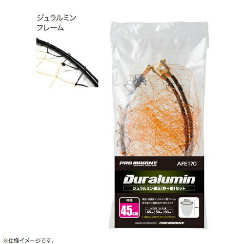 プロマリン PRO MARINE AFE170-60 ジュラルミン磯玉網セット 60cm 網 たも網 玉網 釣り 浜田商会