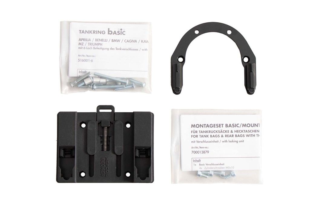 ヘプコ&ベッカー 516794-00-01 タンクリングフィッティング ベーシック ブラック ストリートトリプル675 タンクバッグ 鞄 取付パーツ HEPCO&BECKER