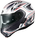 OGK RYUKI ENERGY リュウキ エナジー ホワイトレッド Mサイズ システム ヘルメット 軽量 SG(自動二輪車用) KABUTO カブト