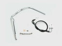 ハリケーン H044-013C 200アップ3型プルバック ハンドルセット クロームメッキ ダックス125 バーハンドル ケーブル/ホース付 バイク 二輪車 パーツ