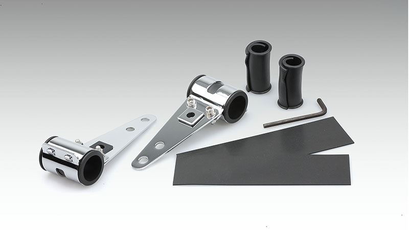 キジマ 205-0271 ヘッドライトステー ロング クロームメッキ 27-39mm 汎用 取付 パーツ