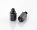 キタコ 0900-505-10041 ミラーアダプターセット ブラック 対辺17mm/M10 MA-04 汎用 バイクミラー アダプター 調整