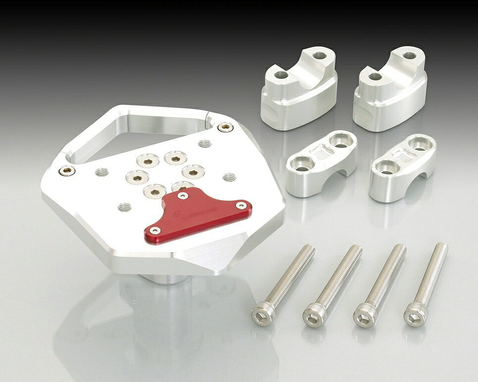 キタコ 561-0420700 ハンドルポスト&カバーセット シルバー/レッド マジェスティS