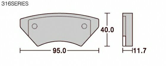 キタコ 777-0316080 SBSブレーキパッド 316RQ YAMAHAカート キタコ 777-0316080
