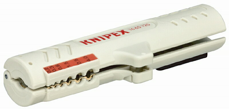 KNIPEX クニペックス 1665-125 データケーブルストリッパー (SB) ストリッピング能力(φmm)：4.5-10.0 ストリッピング能力(mm2)：0.2-4.0 質量(g)：50