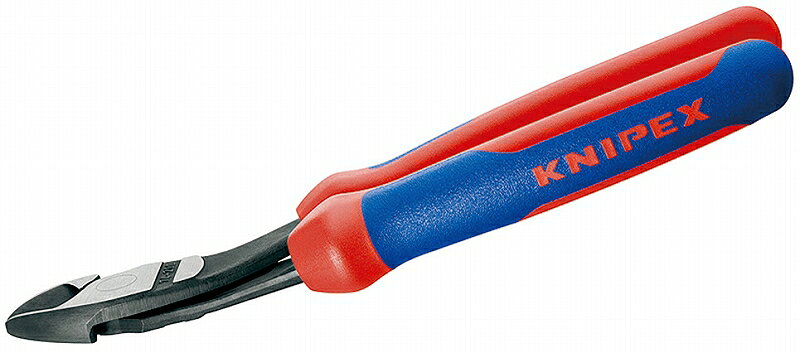KNIPEX クニペックス 7422-200 強力型斜ニッパー(ベントタイプ) 切断能力(中硬線;φmm):4.2 切断能力(硬線;φmm):3.0 切断能力(...