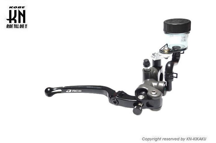 KN企画 01BP035B-KN RCB 鍛造マスターシリンダー ロングレバー ブラック 右側/正ネジ M10 汎用 バイク ハンドル パーツ