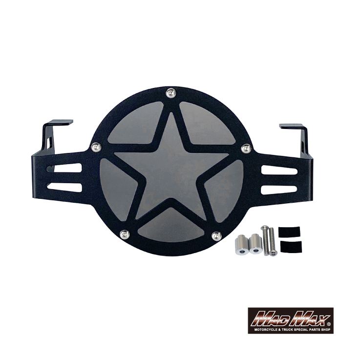マッドマックス MR19-CC03-03 MrQuick製 スター ヘッドライトガード スモーク クロスカブ50/110 星 保護 カバー ドレスアップ MADMAX