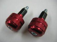 マッドマックス 57-6104KR ハンドルバーエンド アルミ 丸型 レッド 汎用 ドレスアップ パーツ MADMAX