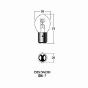 M&H マツシマ 1P2300YE 6v25/25w B35 BA20D イエロー M&H 電球 バルブ