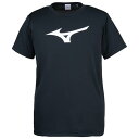 MIZUNO ミズノ 32JA8155 BS Tシャツ ビッグロゴ ユニセックス ブラック×ホワイト Sサイズ