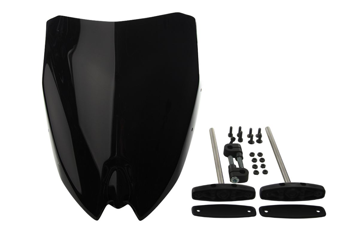 MRA スクリーン スポイラー ブラック 幅340×長さ325mm SV650 ABS 4025066156801 ウインドシールド バイザー 風防 風よけ 外装 プロト