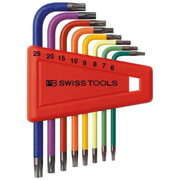 PB スイスツールズ 410H/6-25RB 410H/6-25RB L型レインボーヘクスローブレンチセットパックナシ 質量(g):63