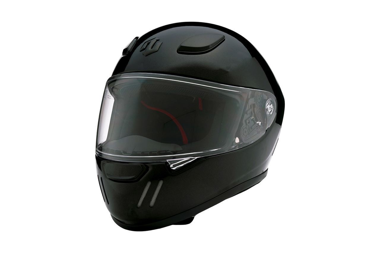 ジーロット ブレードランナー フルフェイスヘルメット ソリッド メタリック ブラック バイク インカム対応 MFJ公認 ZEALOT