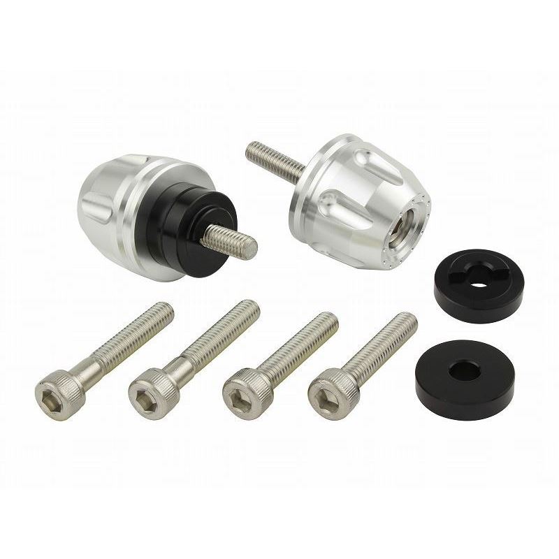 ポッシュフェイス 032176-03 ビレットリボルバーエンド シルバー M6 ホンダ/スズキ車 左右セット バイク ハンドル パーツ(2)