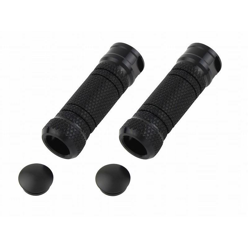 ポッシュフェイス 906010-06 ステップバー ユニバーサル ブラック ストレート貫通穴ローレットタイプ M8 左右セット バイク