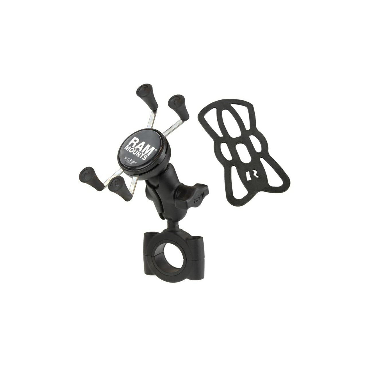 ラムマウント RAM-B408-11215-AUN7U Xグリップ(S)＆バーマウントベース(L)セット(ショートアーム) φ28.6-38.1mm対応 ブラック 1インチボール 1個入り