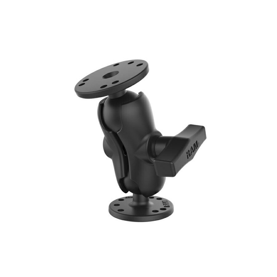 ラムマウント RAM-101U-B AMPSラウンドベース2個セット(ショートアーム) ブラック 1.5インチボール 1個入り