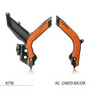 ACERBIS AC-24009BK/OR X-GRIP フレームガード ブラック/オレンジ EXC EXC-F XC-W XCF-W バイク