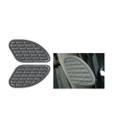 print PI1012-14P ニーグリップパッド グレーレザー 170mm×93mm 左右セット バイク 外装 パーツ