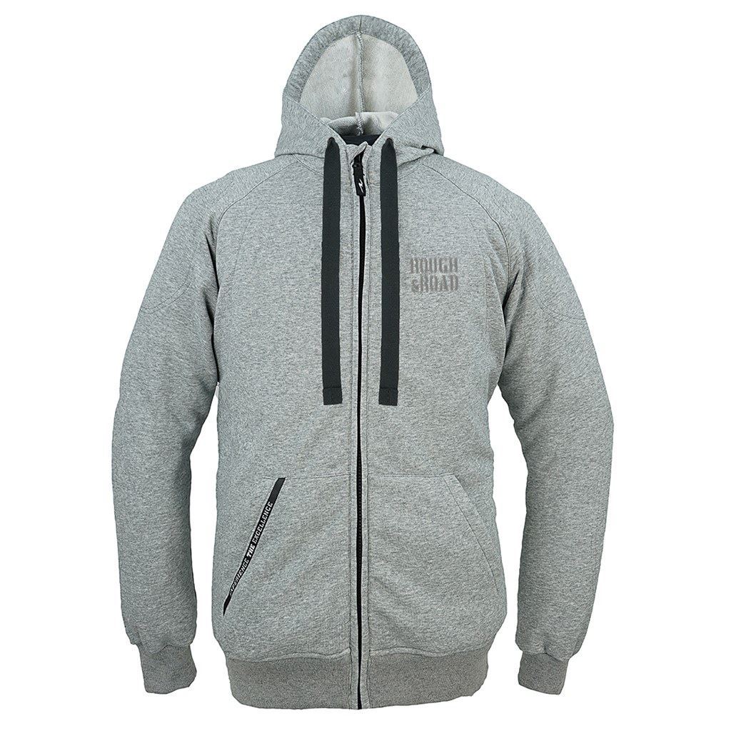 ラフ&ロード RR1003MX-GY2 ラフライドZIPパーカー ミックスグレー M バイク 通気性 ストレッチ コットン(2)
