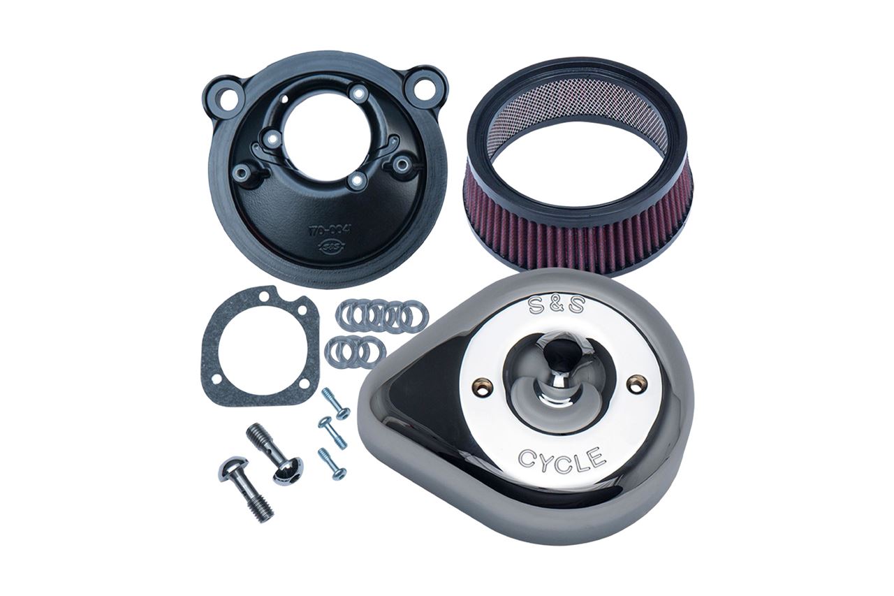 S&Sサイクル 170-0526B ステルスエアクリーナーキット ティアドロップ クローム スポーツスター エンジン パーツ プロト